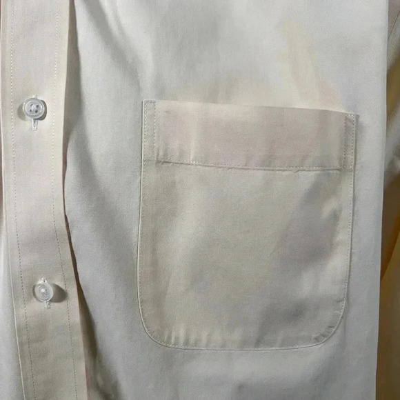 Eddie Bauer Men's Button Down Casual Long Sleeve Yellow Shirt Size L Relaxed Fit - Picture 5 of 9